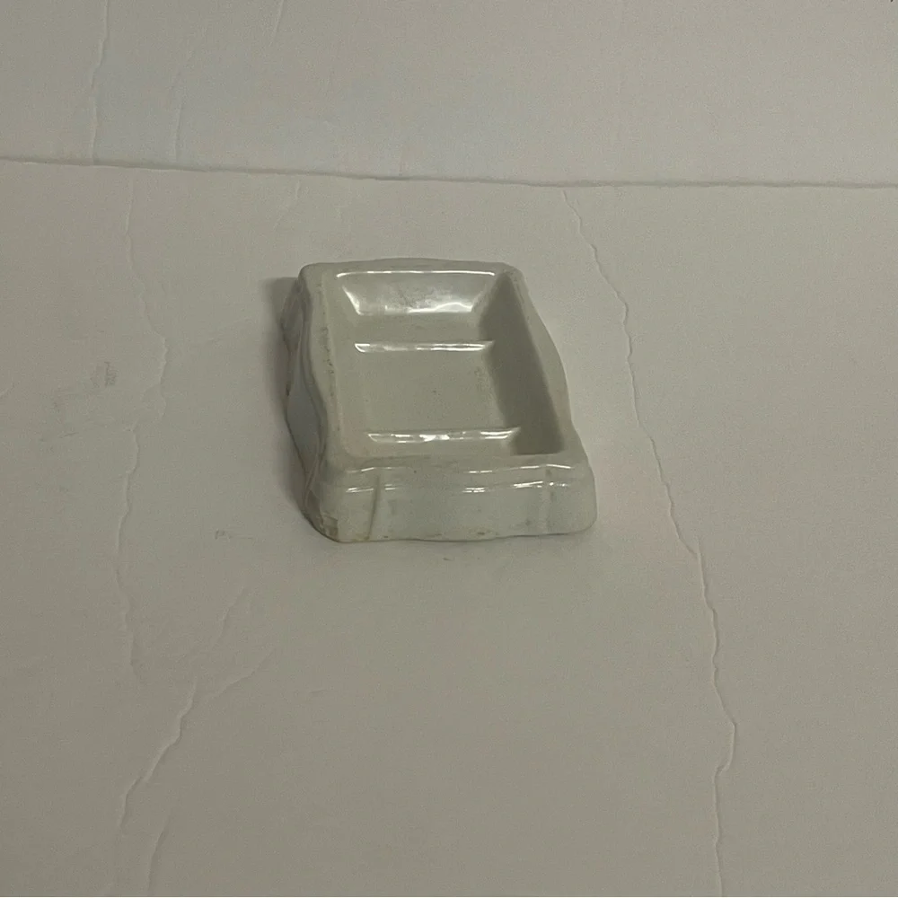 Vintage White Porcelain Soap Holder